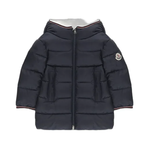 Moncler Enfant Logo Patch Zip-Up Hooded Jacket