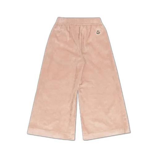 Moncler Enfant Logo Patch Velour Trousers