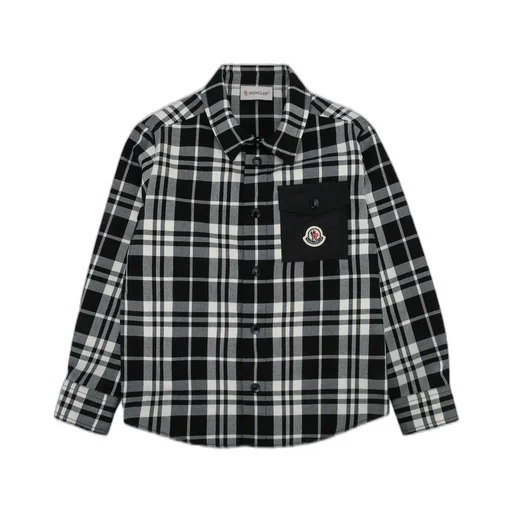 Moncler Enfant Checked Pocket Detail Shirt