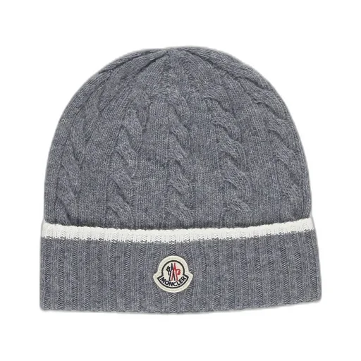 Moncler Enfant Logo Patch Knitted Beanie