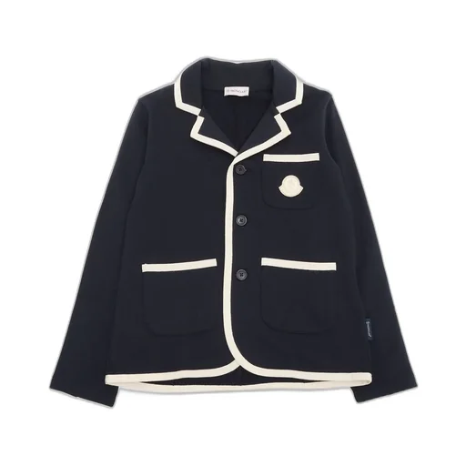 Moncler Enfant Logo-Patch Notched Lapel Blazer