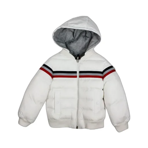 Moncler Enfant Stripe Detailed Hooded Jacket