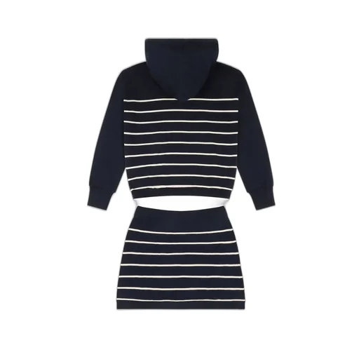 Moncler Enfant Striped Knit Hooded Two-Piece Set