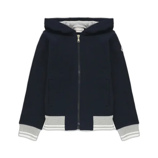 Moncler Enfant Logo Patch Zip-Up Hoodie
