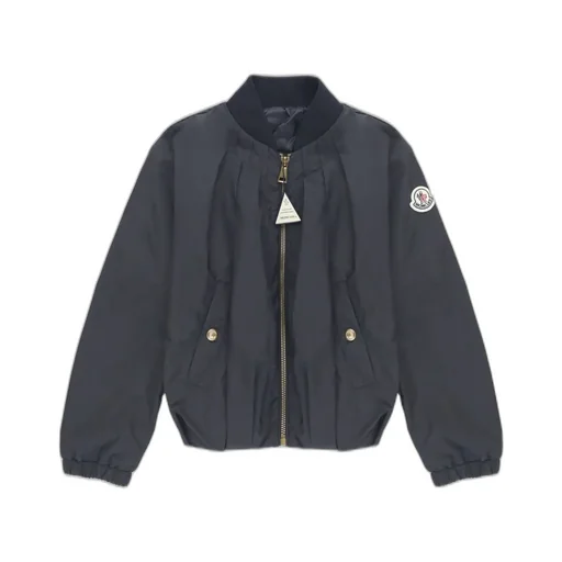 Moncler Enfant Logo Patch Zipped Bomber Jacket