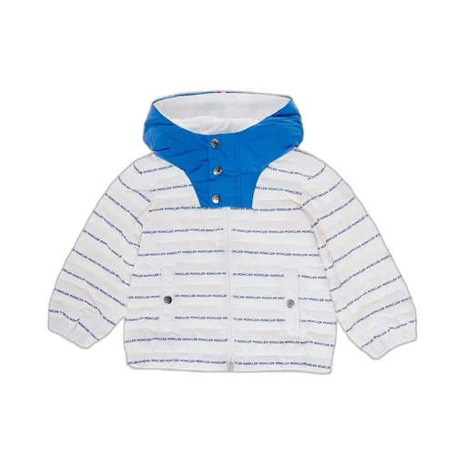 Moncler Enfant Allover Logo Printed Zipped Padded Jacket