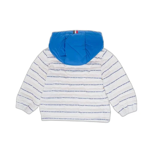 Moncler Enfant Allover Logo Printed Zipped Padded Jacket