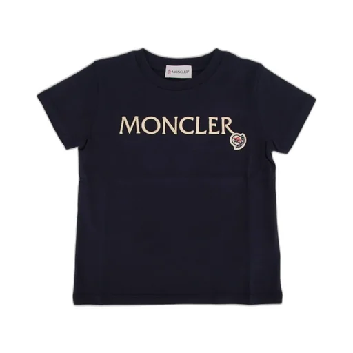 Moncler Enfant Logo Embroidered Crewneck T-Shirt