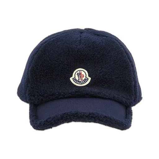 Moncler Enfant Logo Patch Fleece Cap