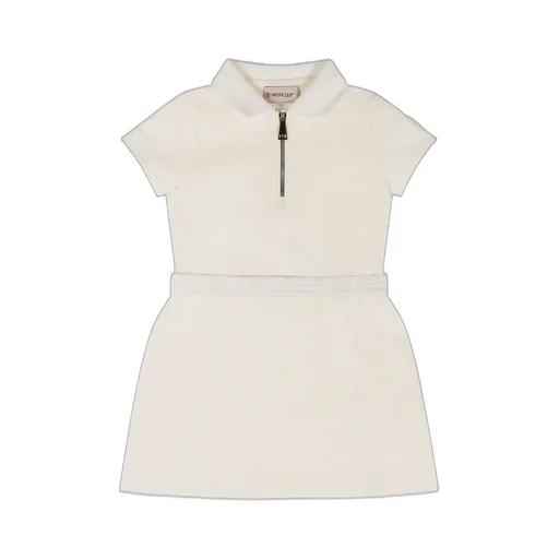 Moncler Enfant Half Zip Short-Sleeved Polo Dress
