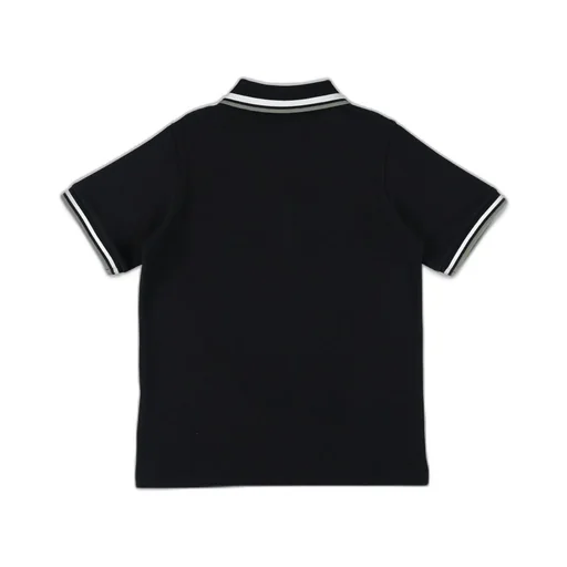 Moncler Enfant Tricolour-Trimmed Piquet Polo Shirt