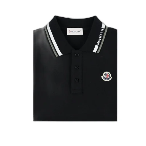 Moncler Enfant Tricolour-Trimmed Piquet Polo Shirt