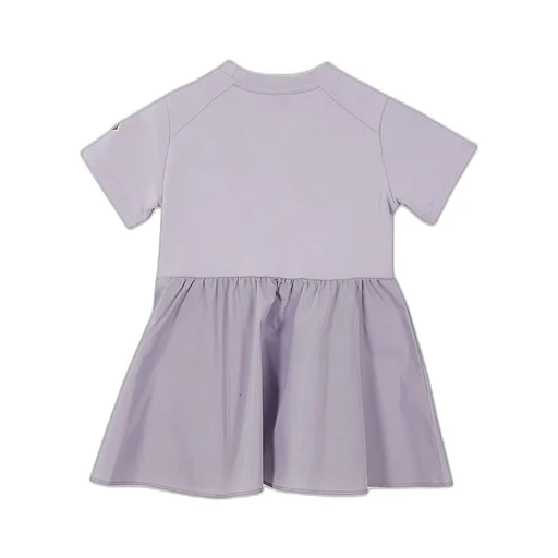 Moncler Enfant Logo Patch Crewneck Flared Dress