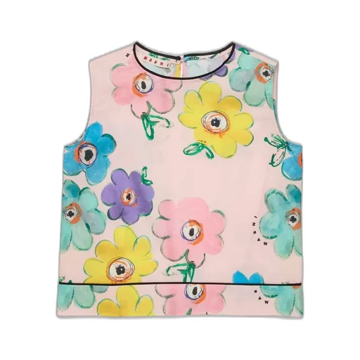 Marni Kids Floral Printed Tank Top