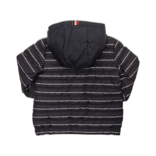 Moncler Enfant Allover Logo Printed Zipped Padded Jacket