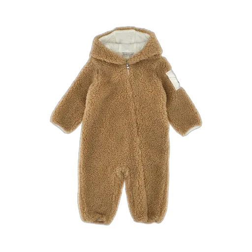 Moncler Enfant Logo Patch Hooded Jumpsuit