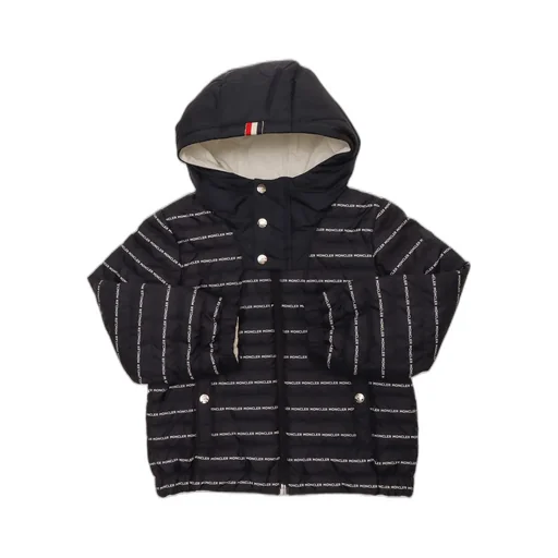 Moncler Enfant Allover Logo Printed Zipped Padded Jacket