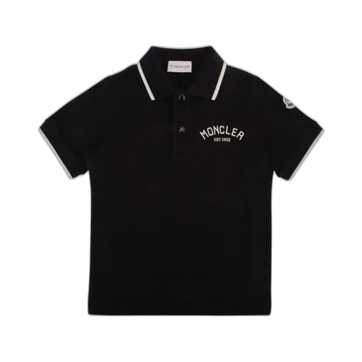 Moncler Enfant Logo-Embroidered Short-Sleeved Polo Shirt
