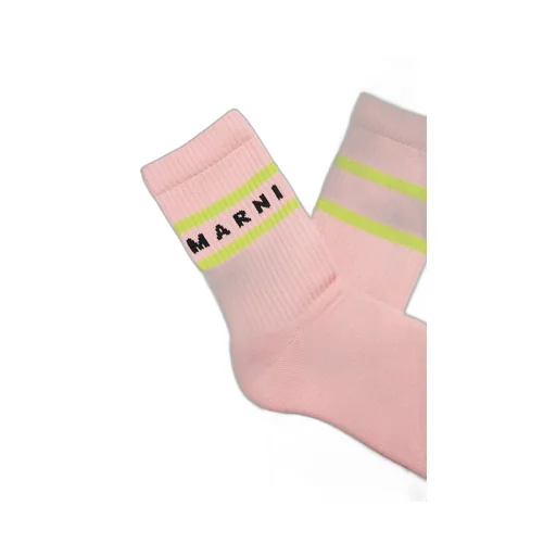 Marni Kids Logo Intarsia-Knit Socks