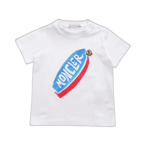 Moncler Enfant Logo Printed Crewneck T-Shirt