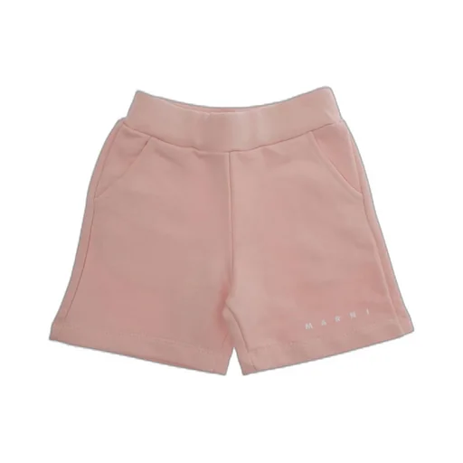 Marni Kids Logo Embroidered Track Shorts