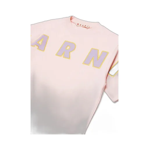 Marni Kids Logo Embroidered Crewneck T-Shirt