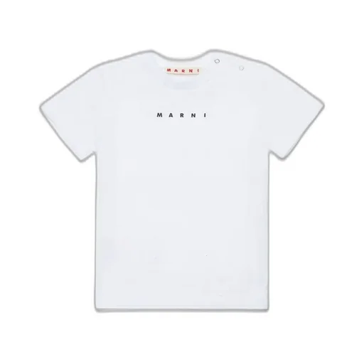 Marni Kids Logo Embroidered Crewneck T-Shirt
