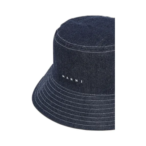 Marni Kids Logo Embroidered Denim Bucket Hat