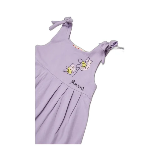 Marni Kids Logo Embroidered Sleeveless Dress