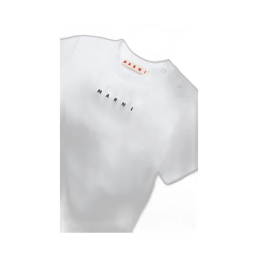 Marni Kids Logo Embroidered Crewneck T-Shirt