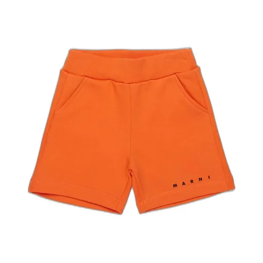 Marni Kids Logo Embroidered Track Shorts