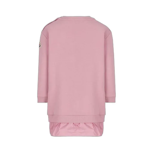 Moncler Enfant Logo Embroidered Curved Hem Dress