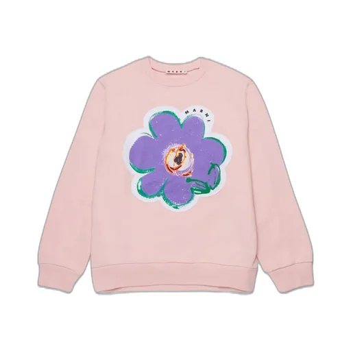 Marni Kids Flower Patch Crewneck Sweatshirt
