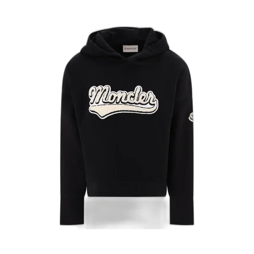 Moncler Enfant Logo Flocked Long-Sleeved Hoodie