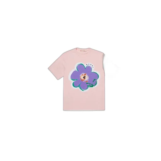Marni Kids Floral Printed Crewneck T-Shirt