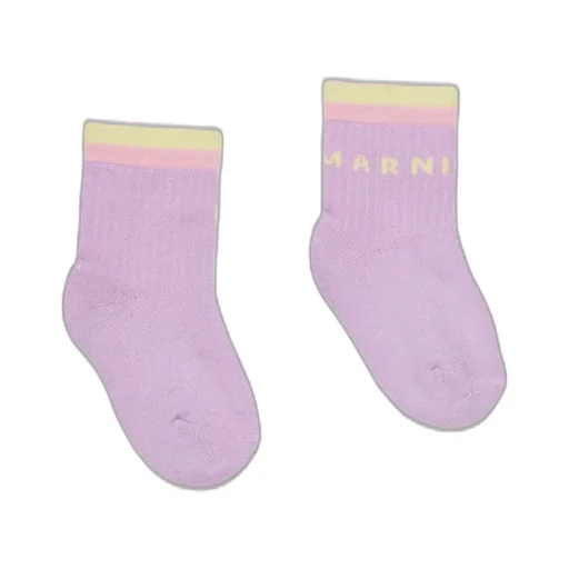 Marni Kids Logo Intarsia-Knit Socks