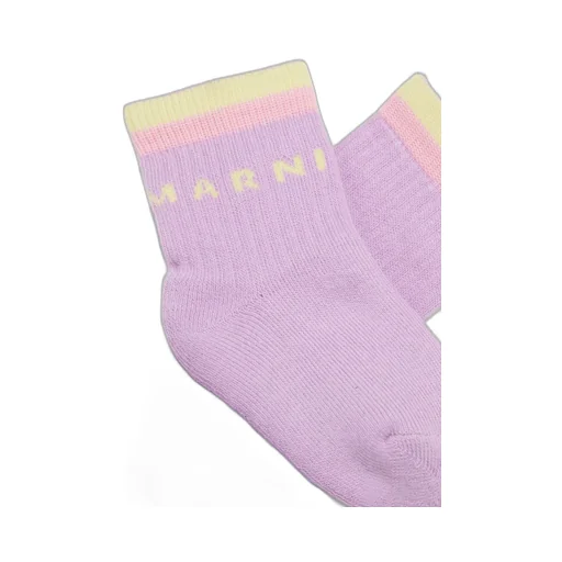 Marni Kids Logo Intarsia-Knit Socks