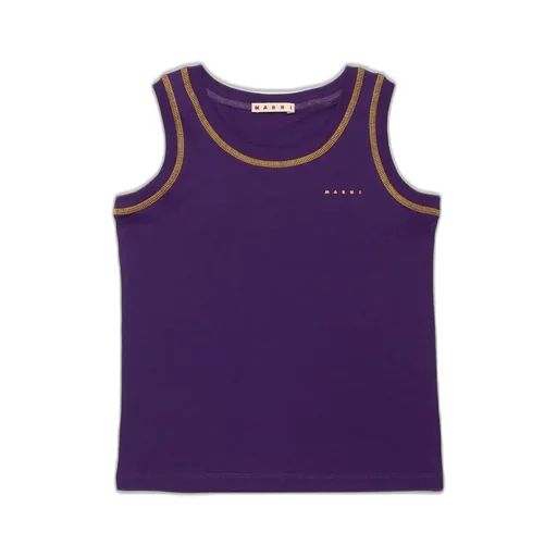 Marni Kids Logo Printed Crewneck Tank Top
