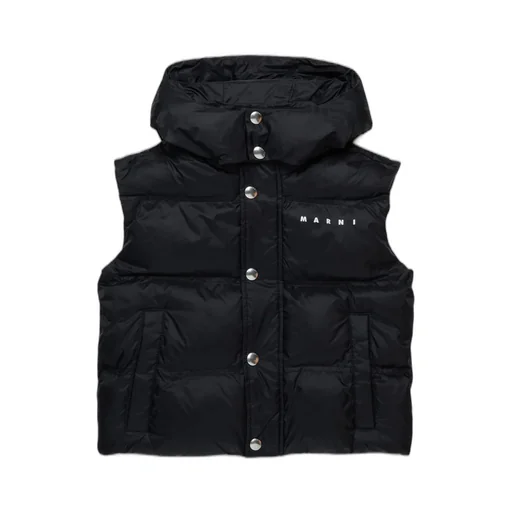 Marni Kids Logo-Printed Hooded Gilet