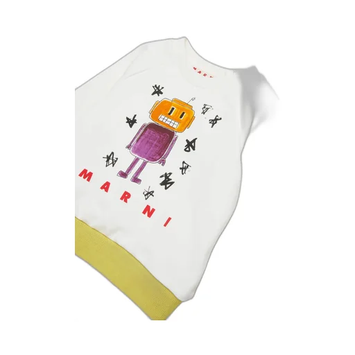 Marni Kids Robot-Themed Galaxy Printed Crewneck Sweatshirt