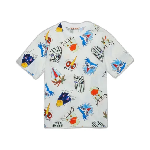 Marni Kids Jungle Graphic Printed Crewneck T-Shirt