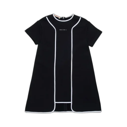Marni Kids Logo Detailed Short-Sleeved Dress