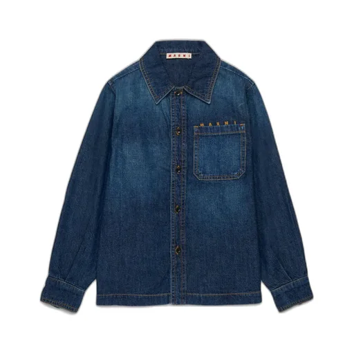 Marni Kids Button-Up Denim Shirt