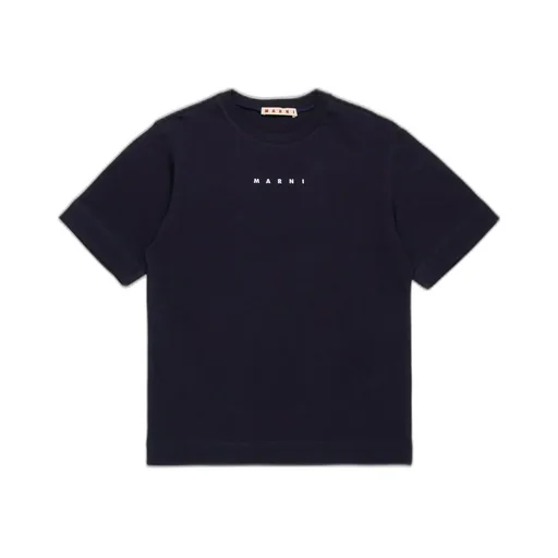 Marni Kids Logo Detailed Crewneck T-Shirt
