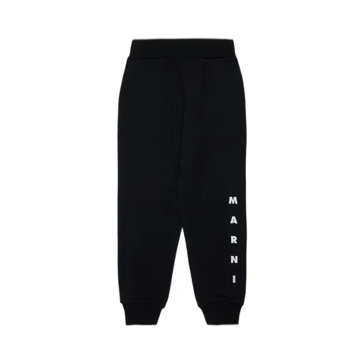 Marni Kids Logo-Printed Fleece Jogger Pants