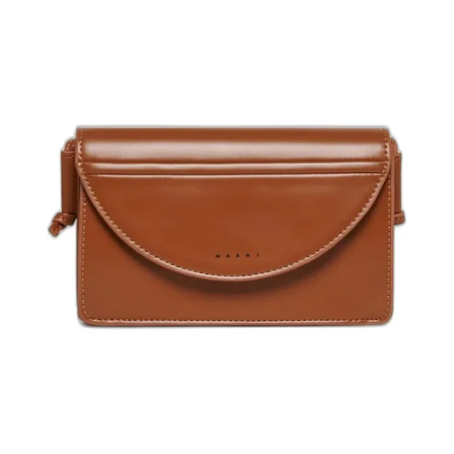Marni Kids Logo Printed Foldover Top Shoulder Bag