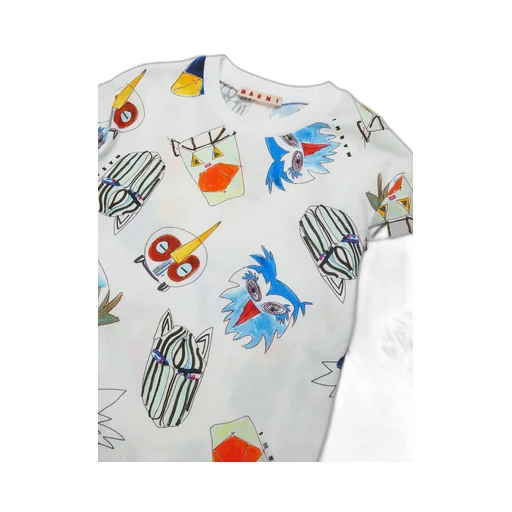Marni Kids Jungle Graphic Printed Crewneck T-Shirt