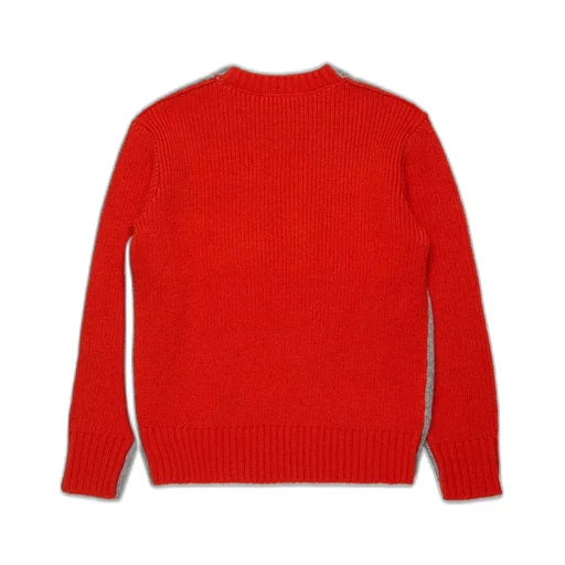 Marni Kids Logo Intarsia-Knit Two-Tone Jumper