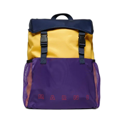 Marni Kids Colour-Block Foldover Top Backpack