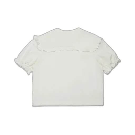 Marni Kids Logo-Embroidered Ruffled T-Shirt